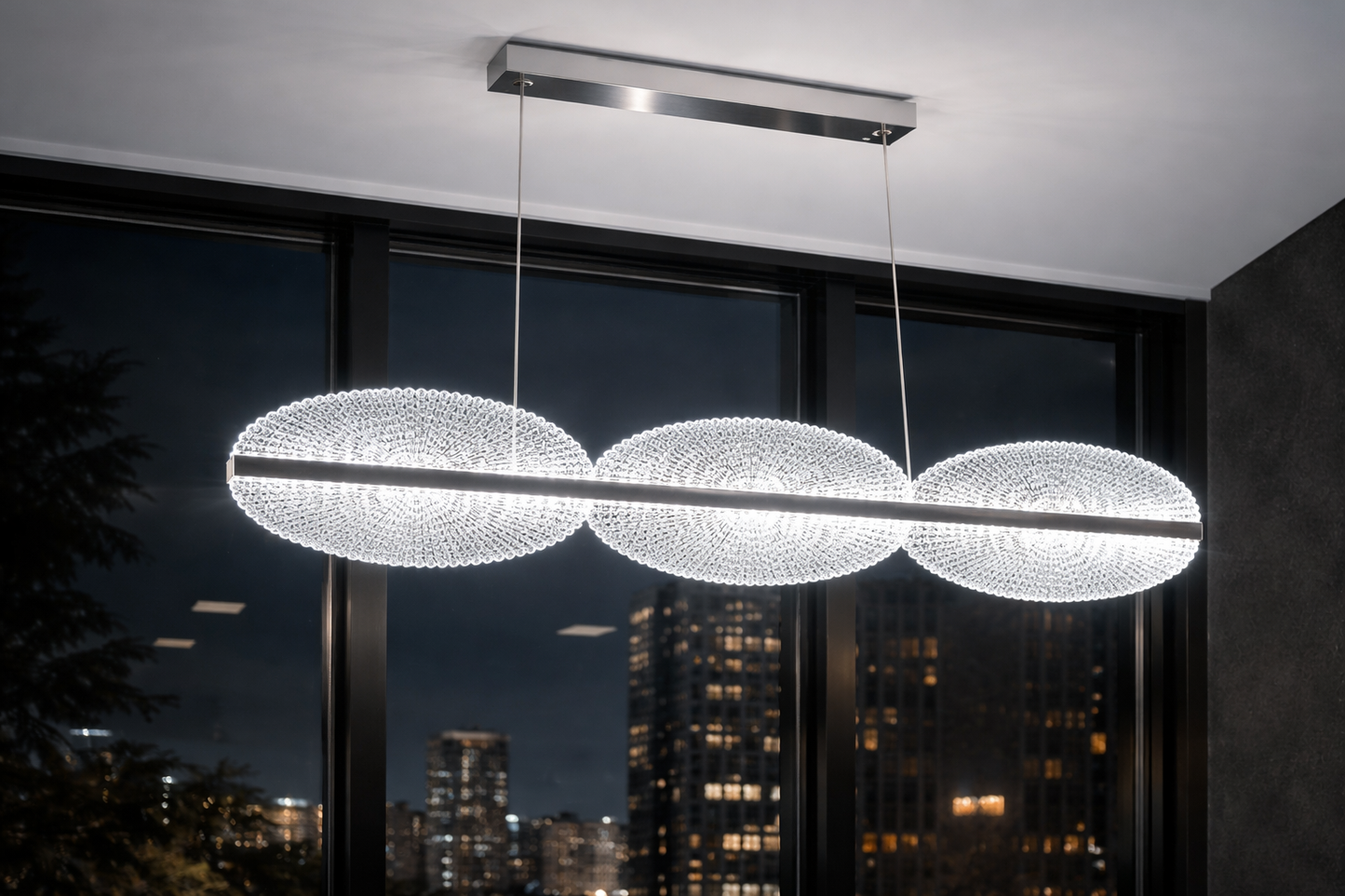 Elarria Luna Crystal Linear Pendant Light