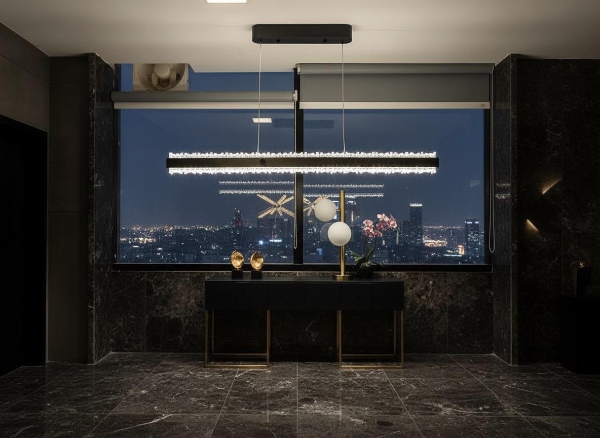 Elarria Midnight Linear Crystal Glow Light