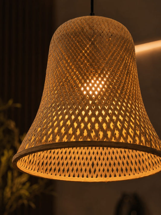 Bell Shaped Bamboo hanging light