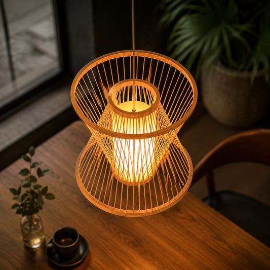 Hourglass Hanging Lamp – Warm Ambient Lighting