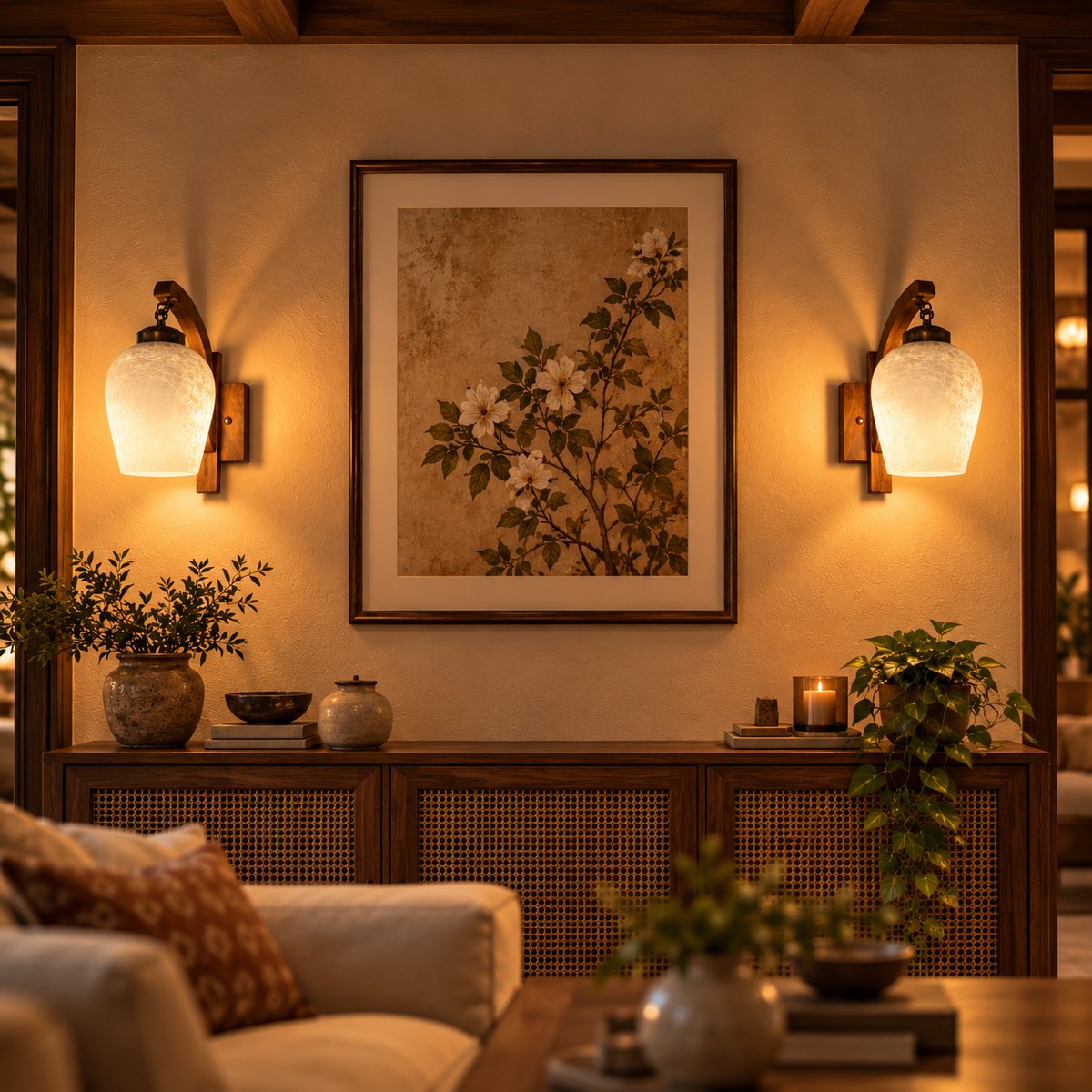 Noor Wooden Wall Light