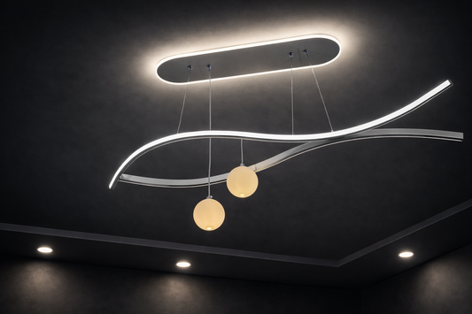 Elarria Lunar Waves Dual Glow Chandelier