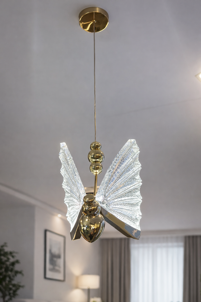 Crystal Wing Butterfly Hanging Light