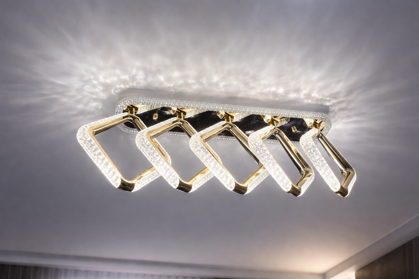 Elarria Luxe Prism Cascade Crystal Chandelier