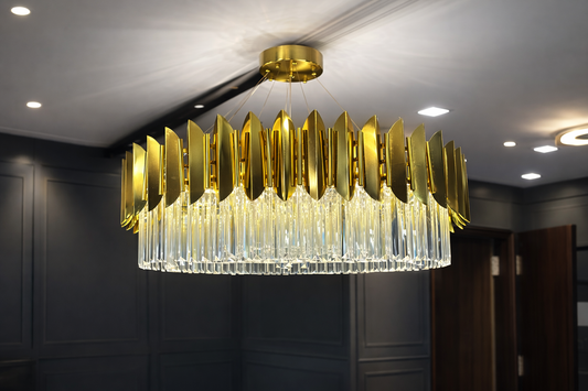 Elarria Imperial Crown Crystal Chandelier
