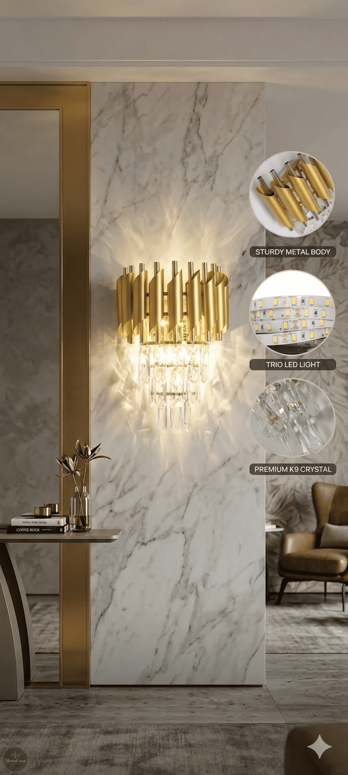 Golden Mamba Wall Light