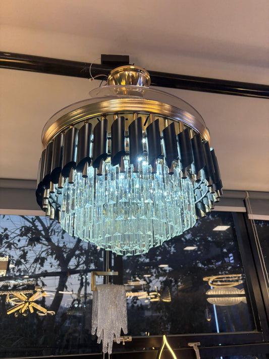 Black Mamba Chandelier Ceiling Fan with Remote Control