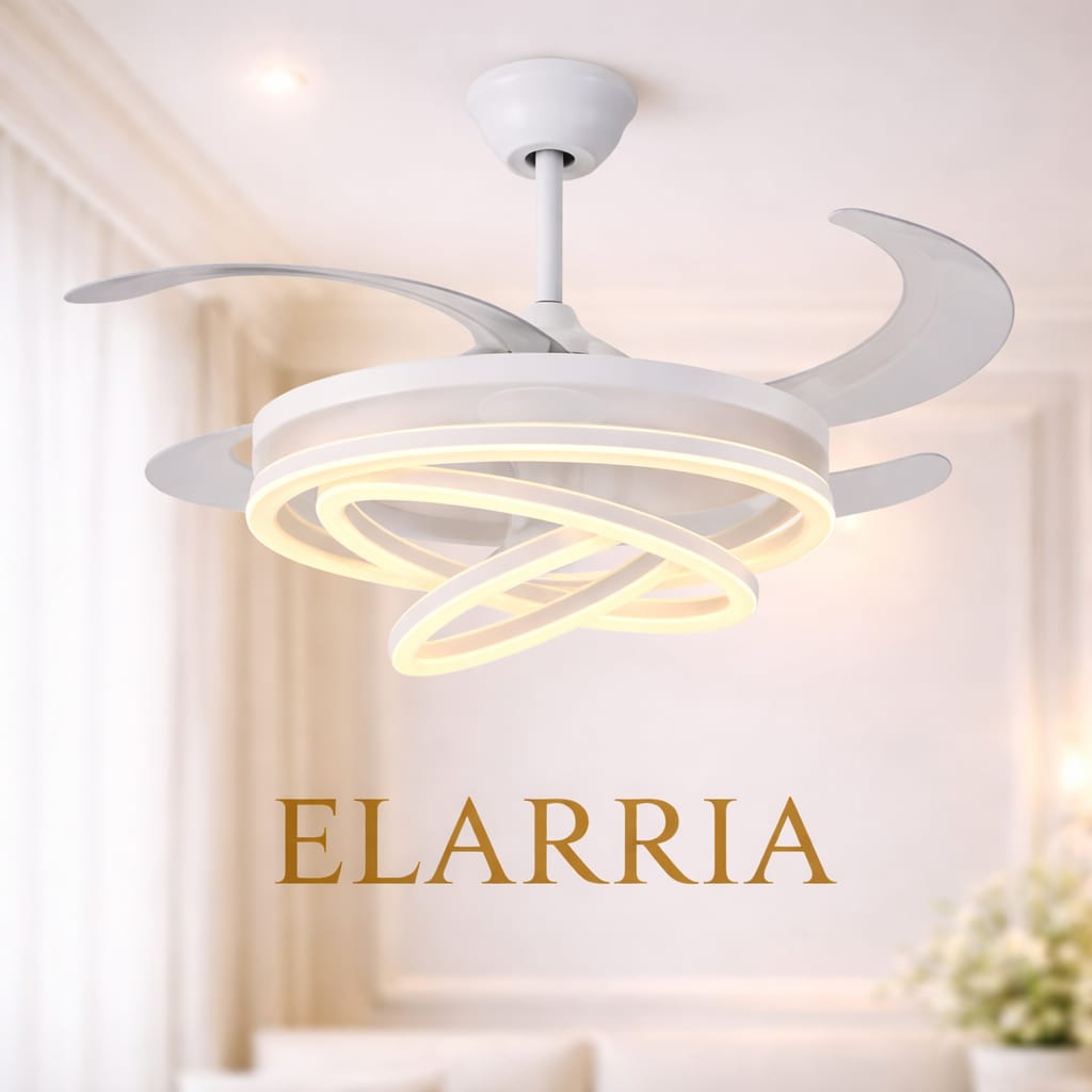 Elarria HaloTwist Ceiling Fan with Remote Control