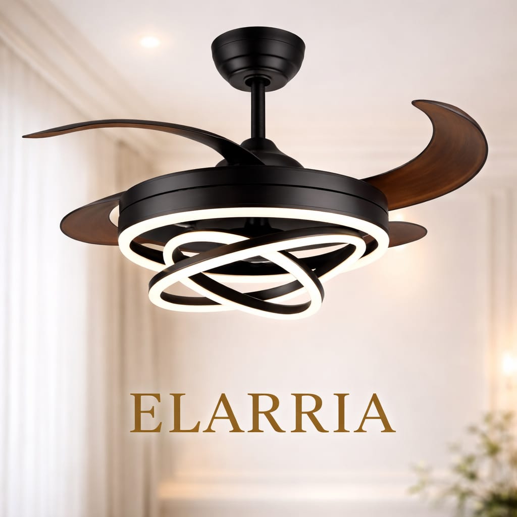 Elarria Luxe Twirl Ceiling Fan with Remote Control