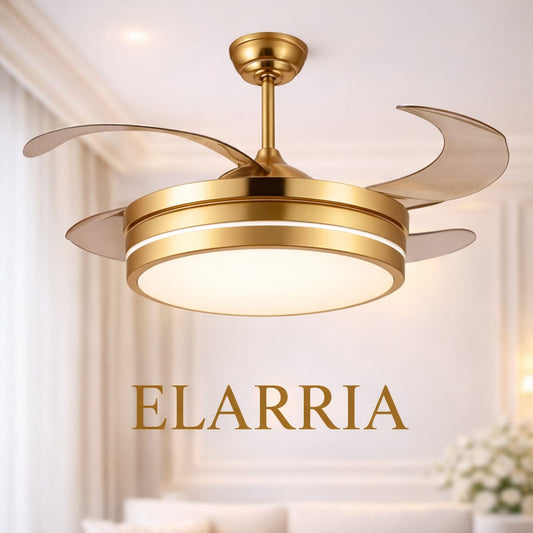 Elarria GoldAura Ceiling Fan with Remote Control