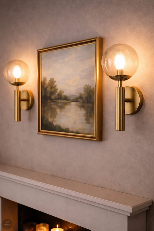 Gold Globe Wall Light