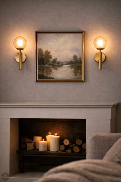 Gold Globe Wall Light