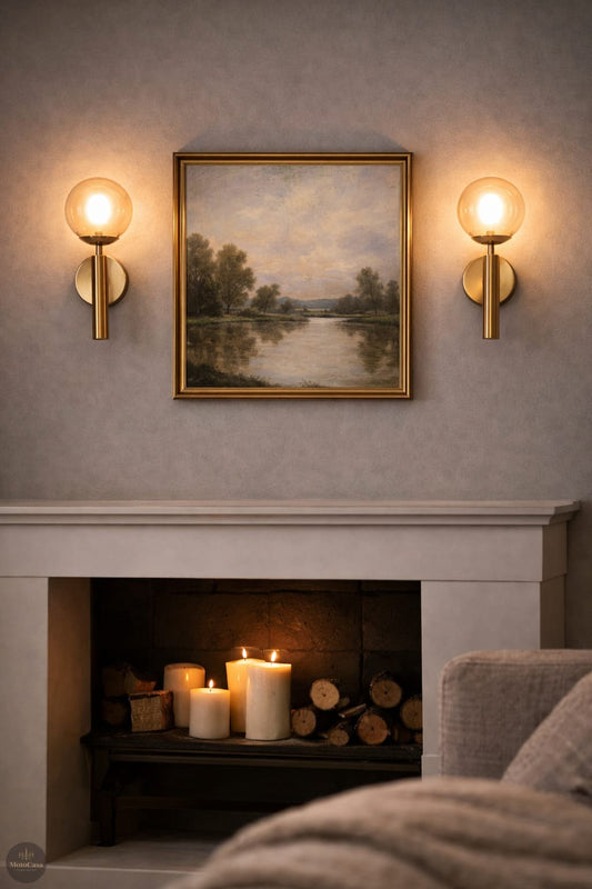 Gold Globe Wall Light