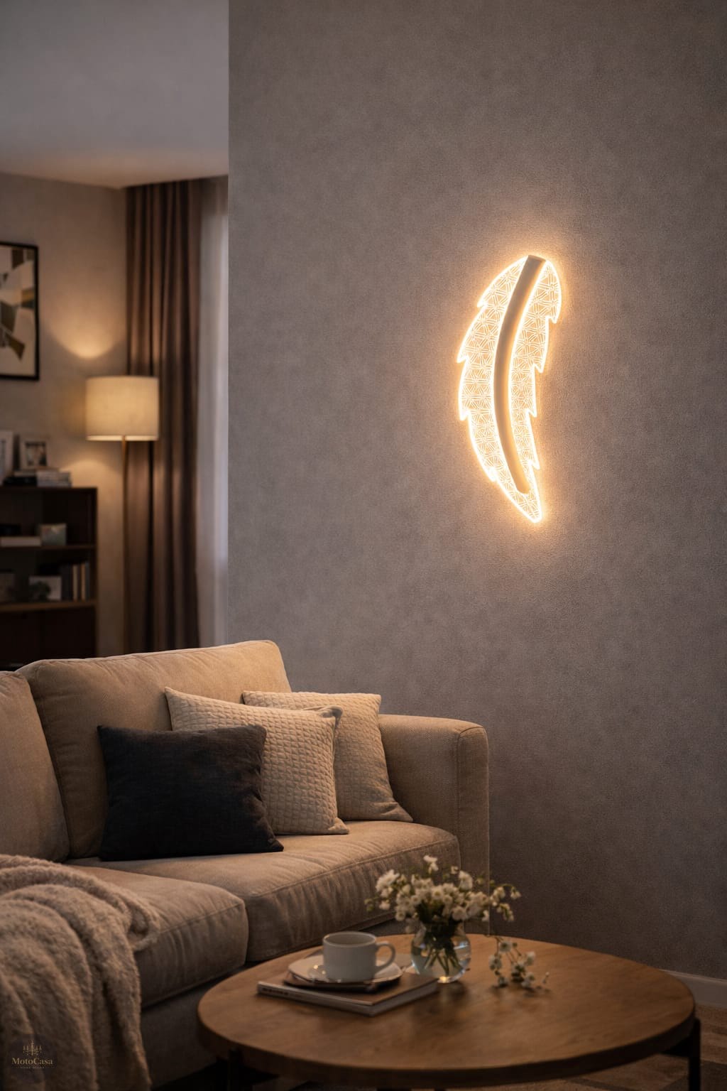 Feather Glow Wall Light