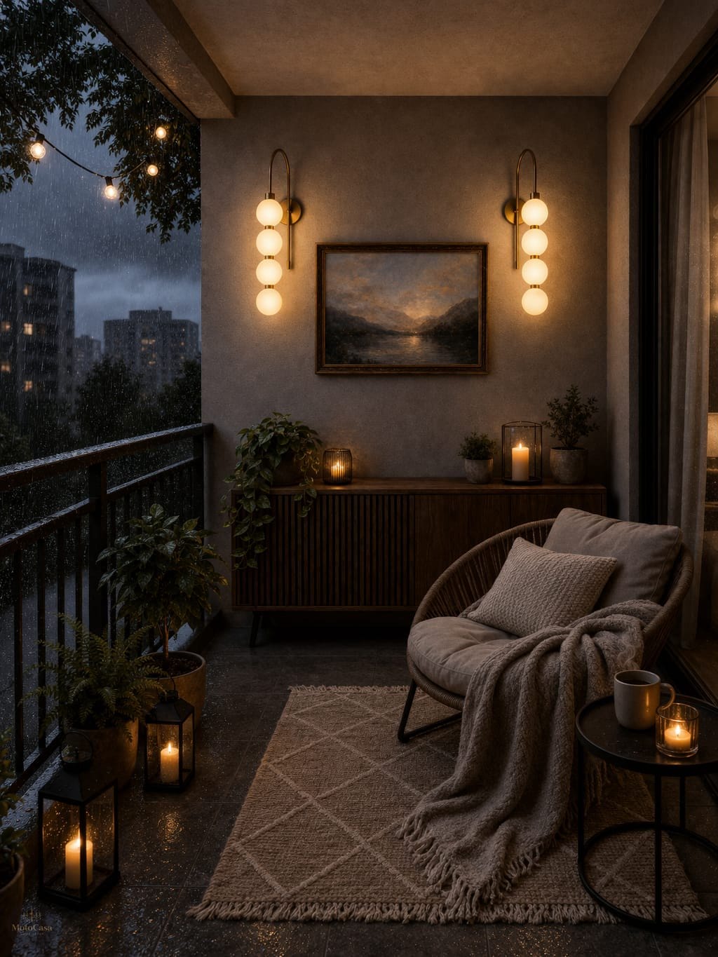 Vertical Globe Wall Light