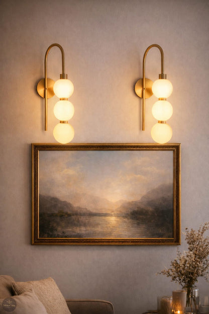Vertical Globe Wall Light