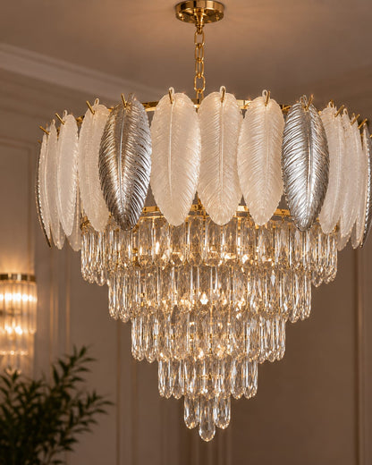 Feather Crown Chandelier