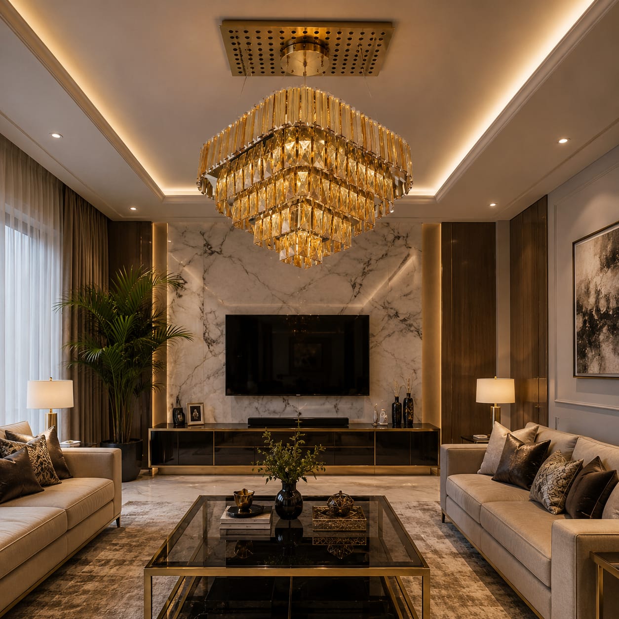 Royal Square Chandelier