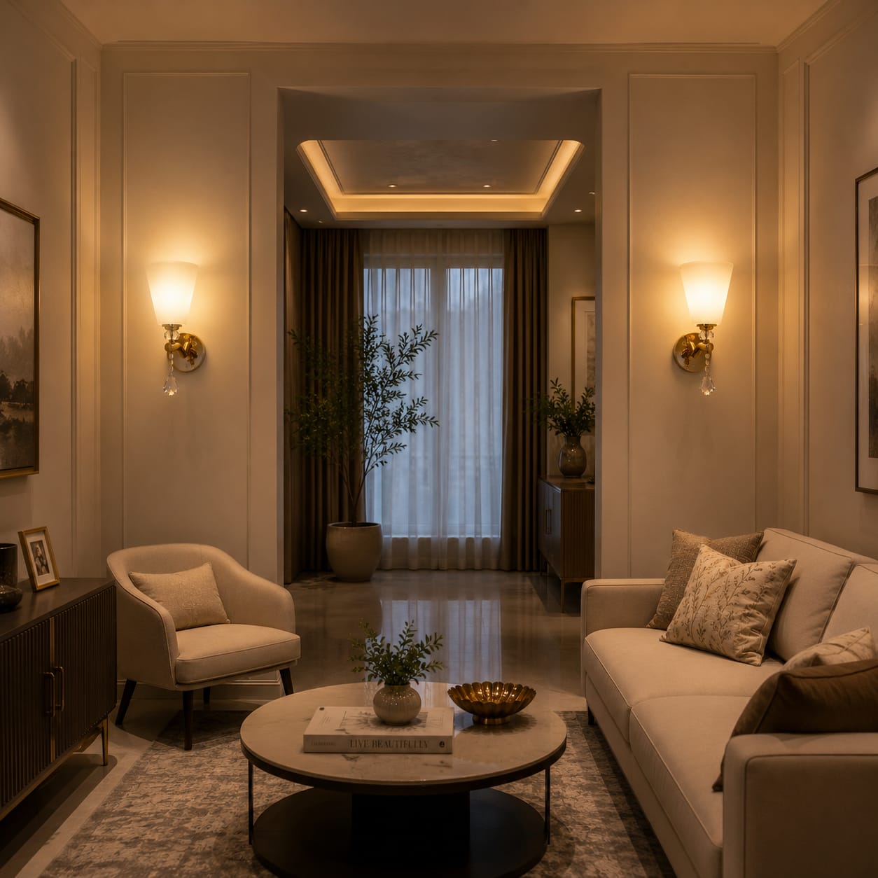 Ivory Glow Wall Light