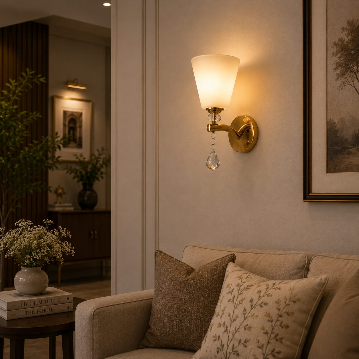 Ivory Glow Wall Light