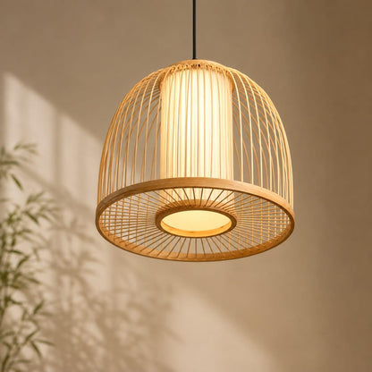 Bird Cage Bamboo Light