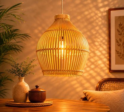Traditional Northeast Bamboo Weave Lamp