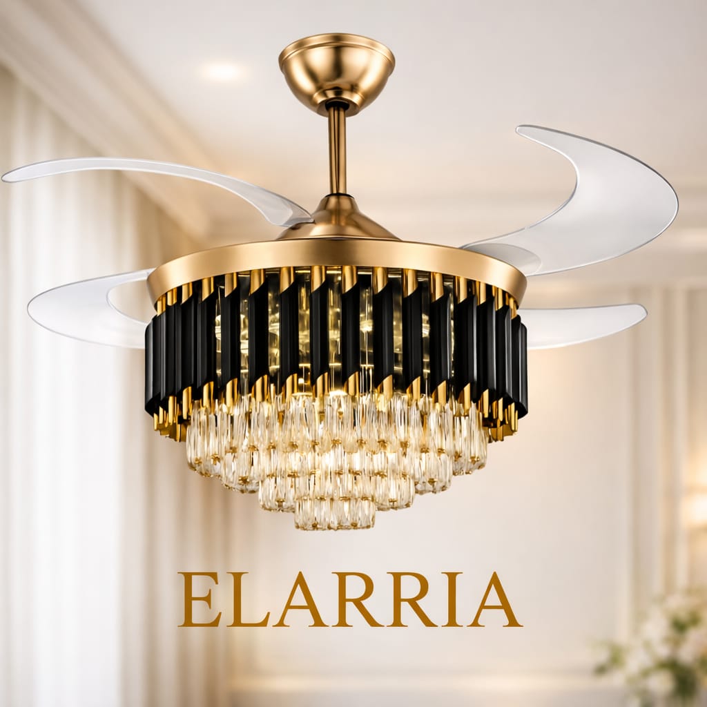 Black Mamba Chandelier Ceiling Fan with Remote Control