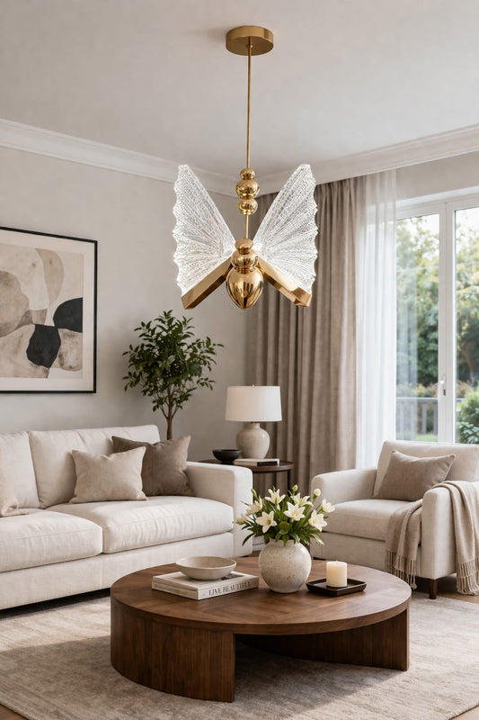 Elarria Crystal Wing Butterfly Hanging Light
