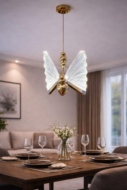 Crystal Wing Butterfly Hanging Light