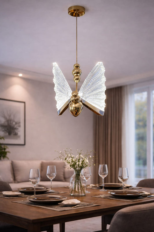 Elarria Crystal Wing Butterfly Hanging Light