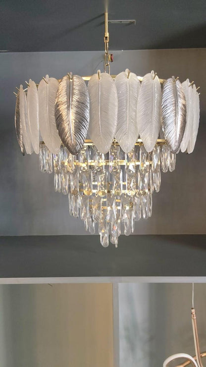 Feather Crown Chandelier