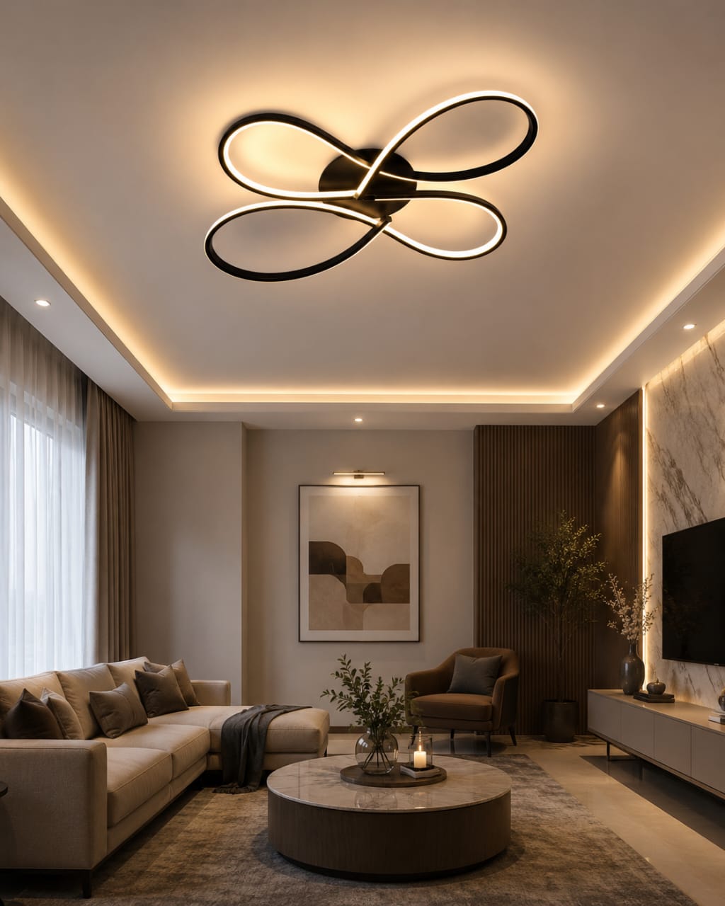 Elarria Infinity Loop LED Ceiling Light