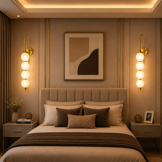 Vertical Globe Wall Light