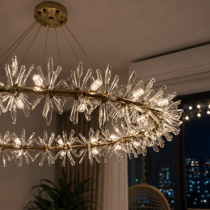 Opal Petal Crown Chandelier