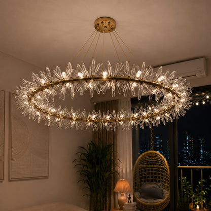 Opal Petal Crown Chandelier