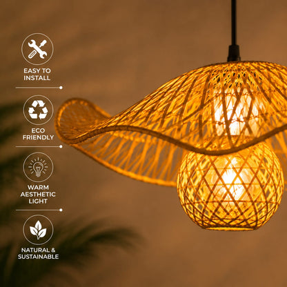 Artisan Wave Bamboo Light