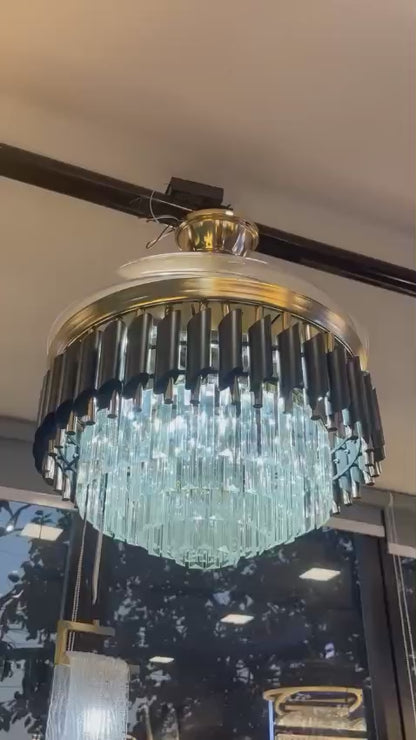 Black Mamba Chandelier Ceiling Fan with Remote Control