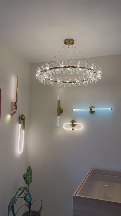 Opal Petal Crown Chandelier