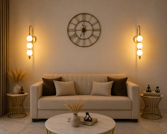 Vertical Globe Wall Light