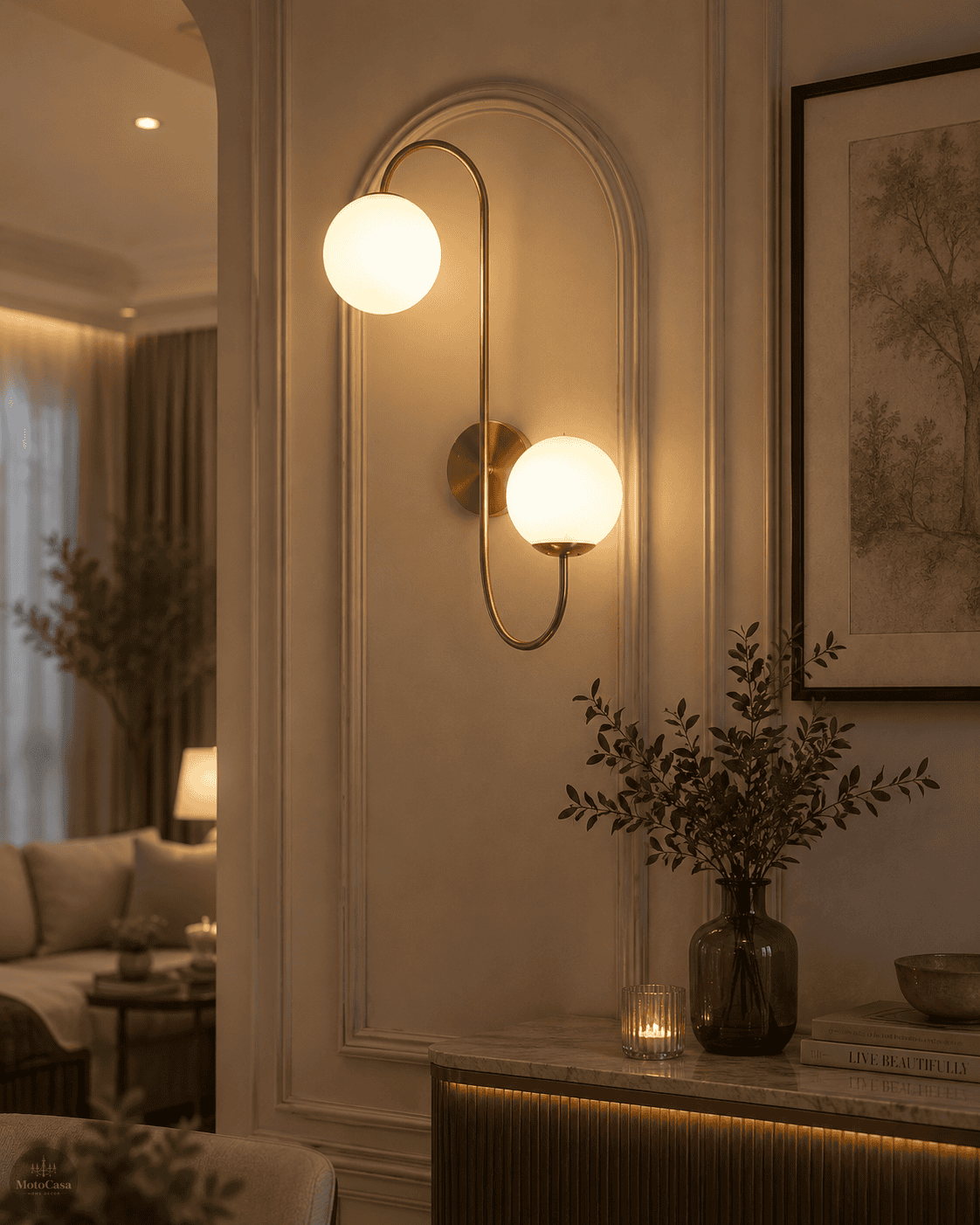 Dual Arc Wall Light