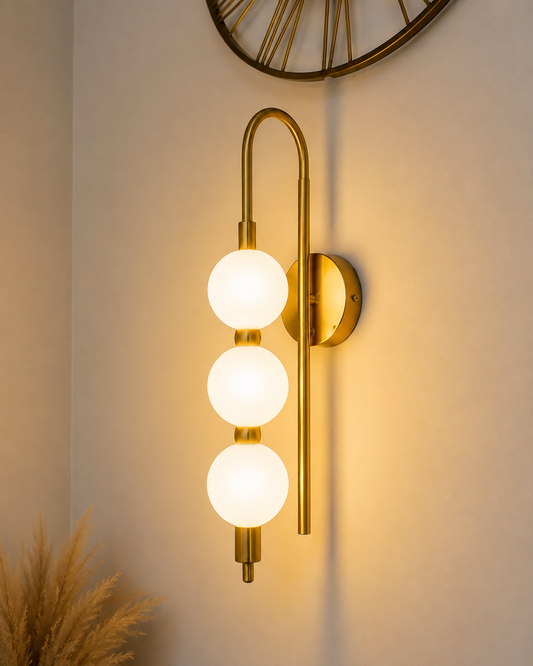 Vertical Globe Wall Light