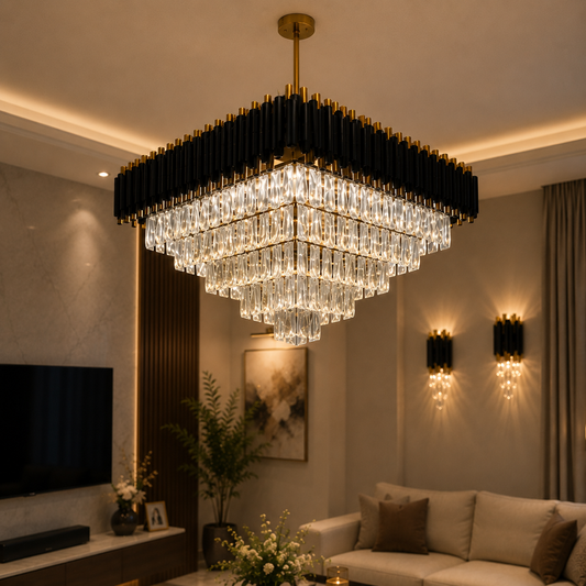 Square Black Mamba Chandelier