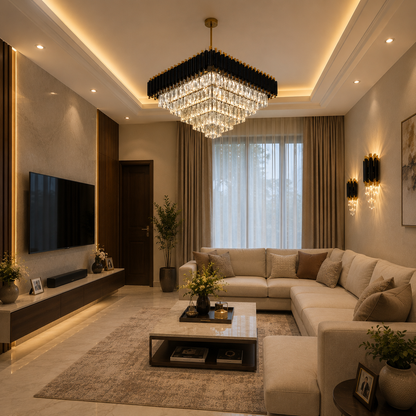 Square Black Mamba Chandelier